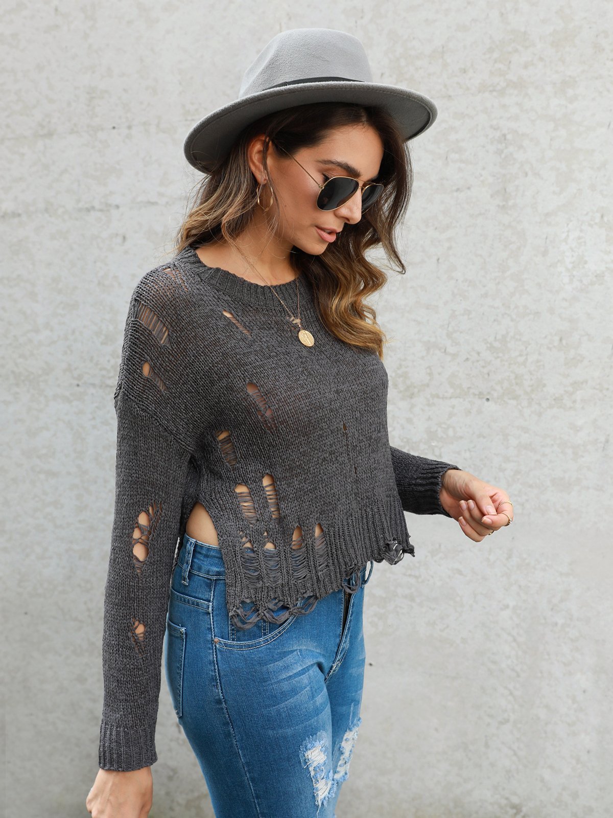 Shift Long Sleeve Crew Neck Sweater