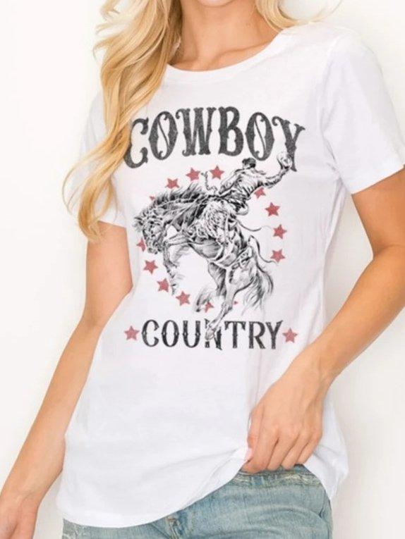 Casual Cotton-Blend Letter Printed Shirts & Tops