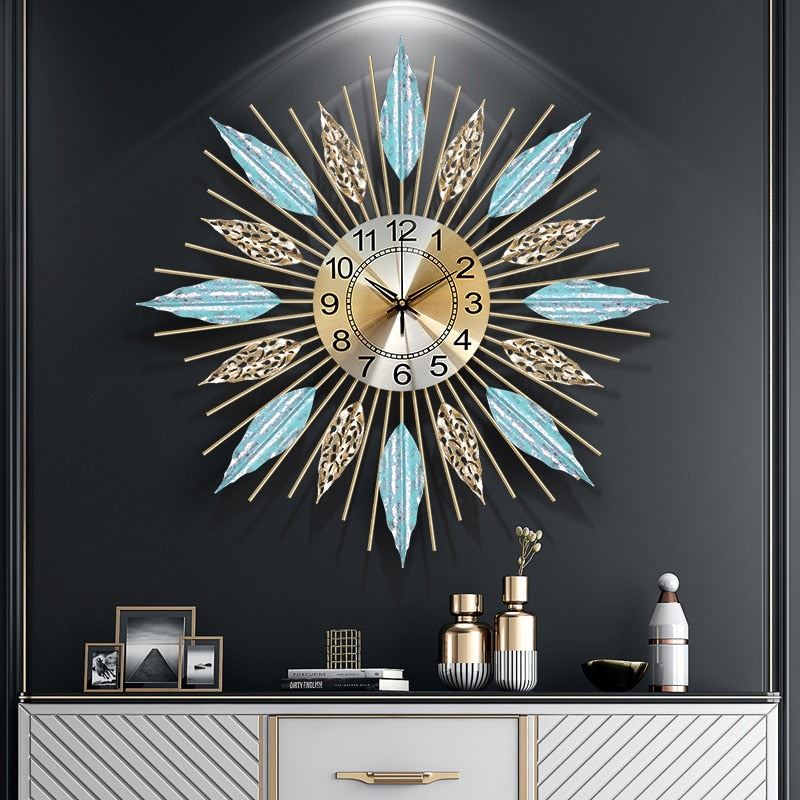 Luxury Large Wall Clocks Metal Modern Design Living Room Wall Clock