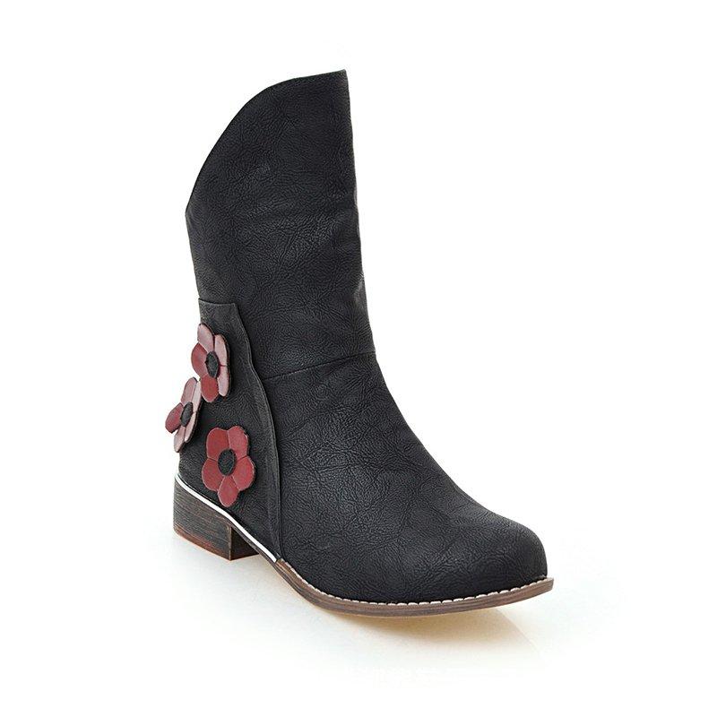 Women Applique Retro Winter Combats