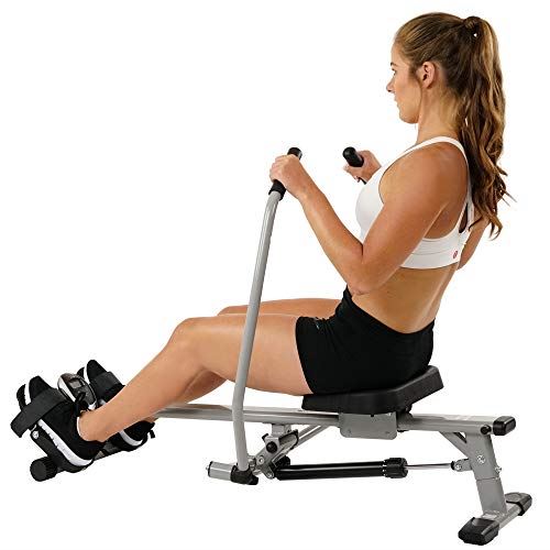 Sunny Health & Fitness with LCD Monito-  Full Motion Rowing Machine