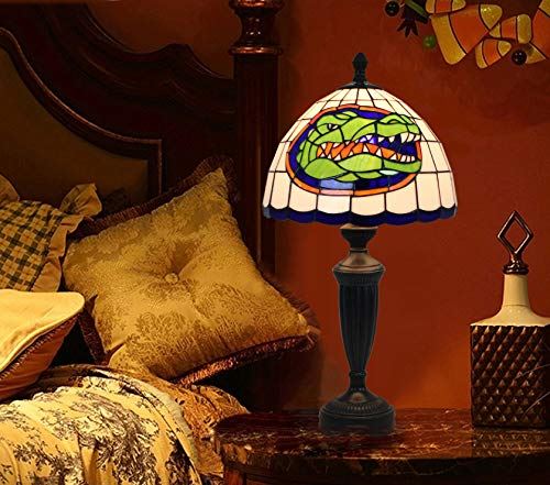 12-inch Stained Glass Table Lamp with 24.8-inch Total Height