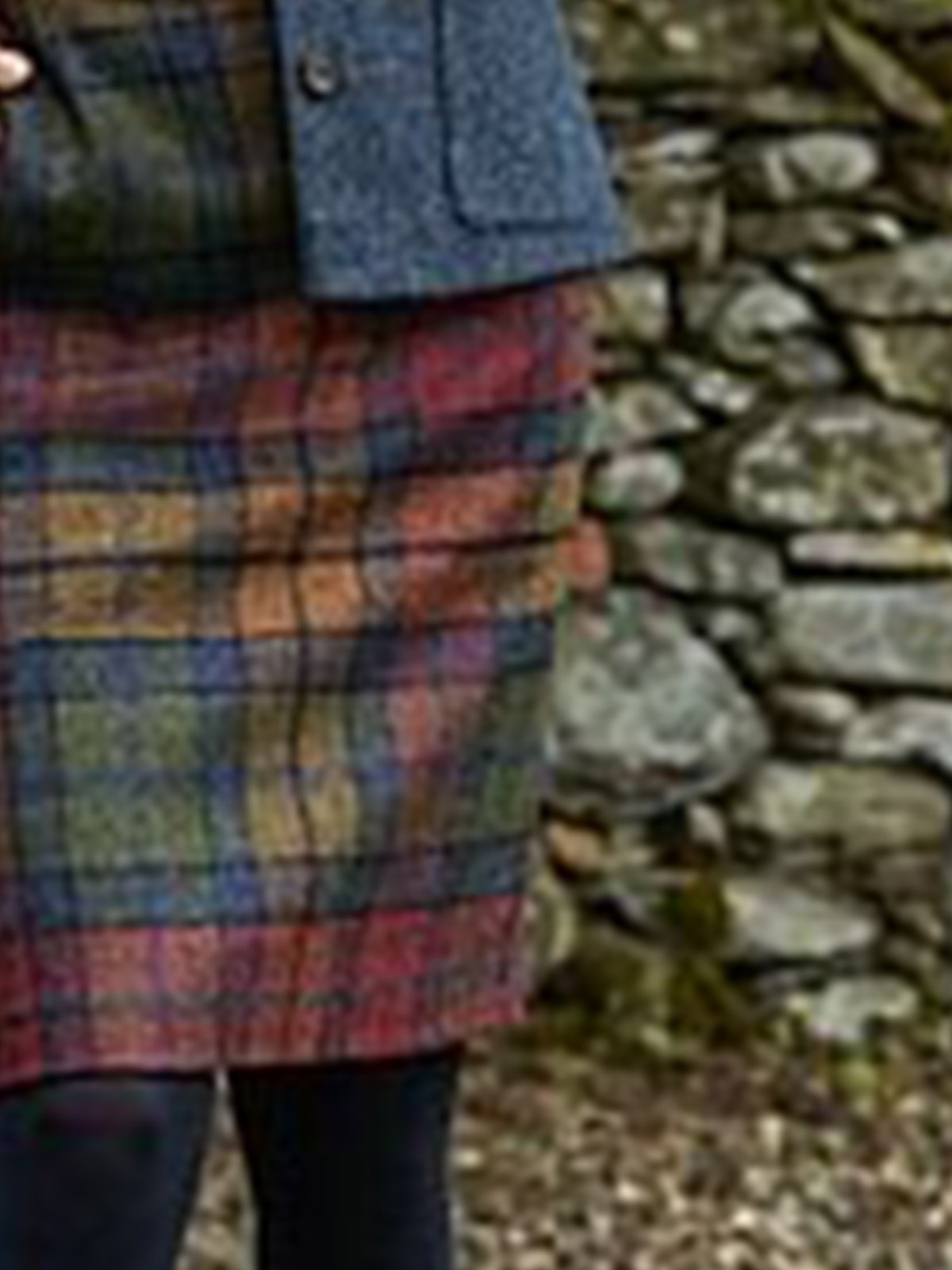 Multicolor A-Line Vintage Knitted Skirts