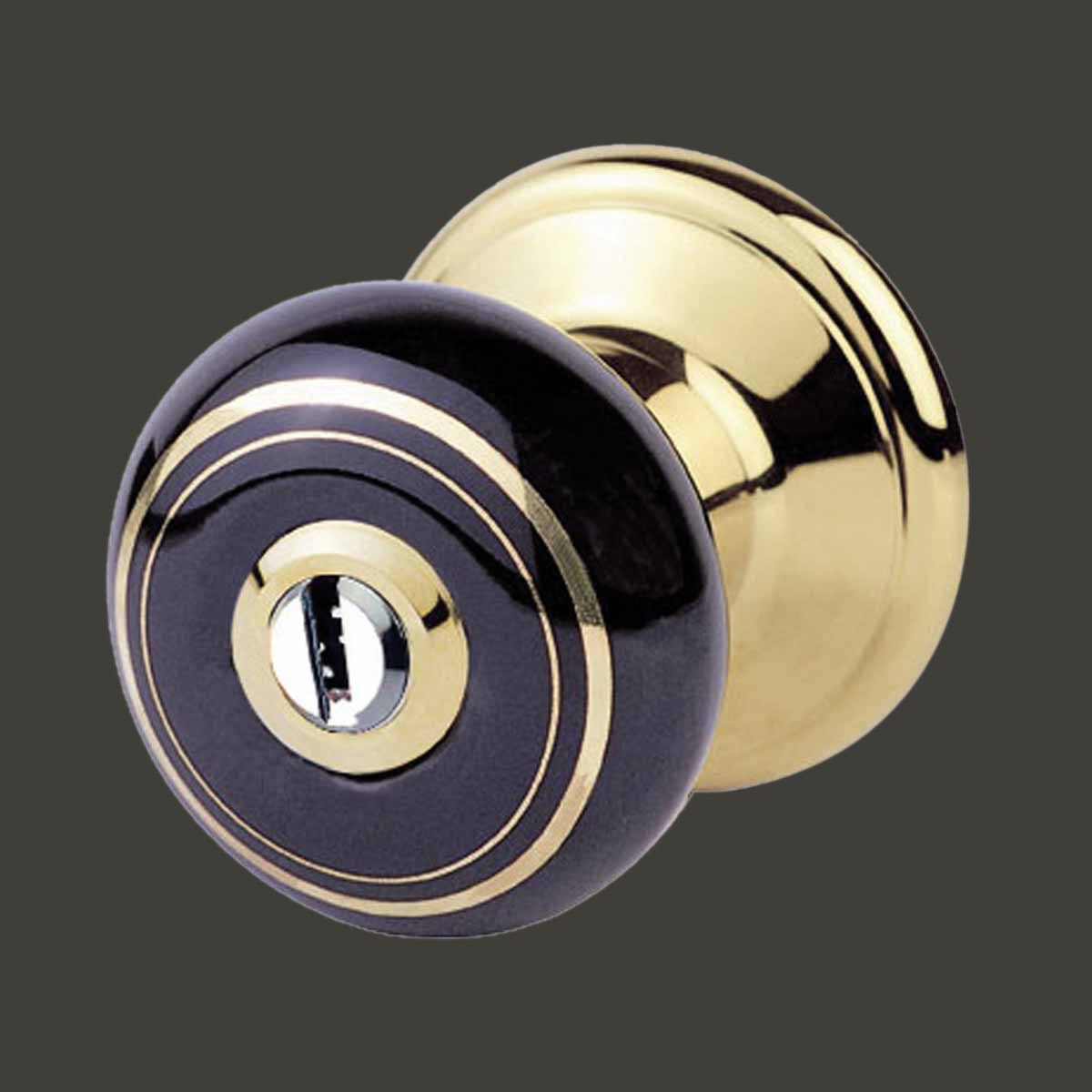 Int Keyed Door Knob Lock Set Porcelain Ajustable Backset |Renovator's Supply