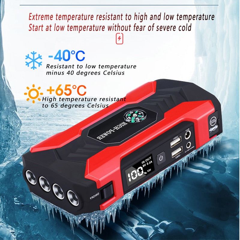 Car Jump Starter Starting Device Battery Power Bank 400A Jumpstarter Auto Buster Emergency Booster