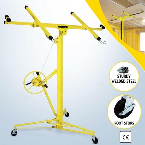 16FT Drywall Lift Plasterboard Panel Sheetrock Hoist Lifter Carrier Safety Lock