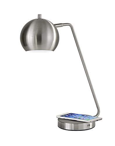 5131-22 Emerson Desk Lamp Wireless Charging, 7W LED, 5W QI, USB Port