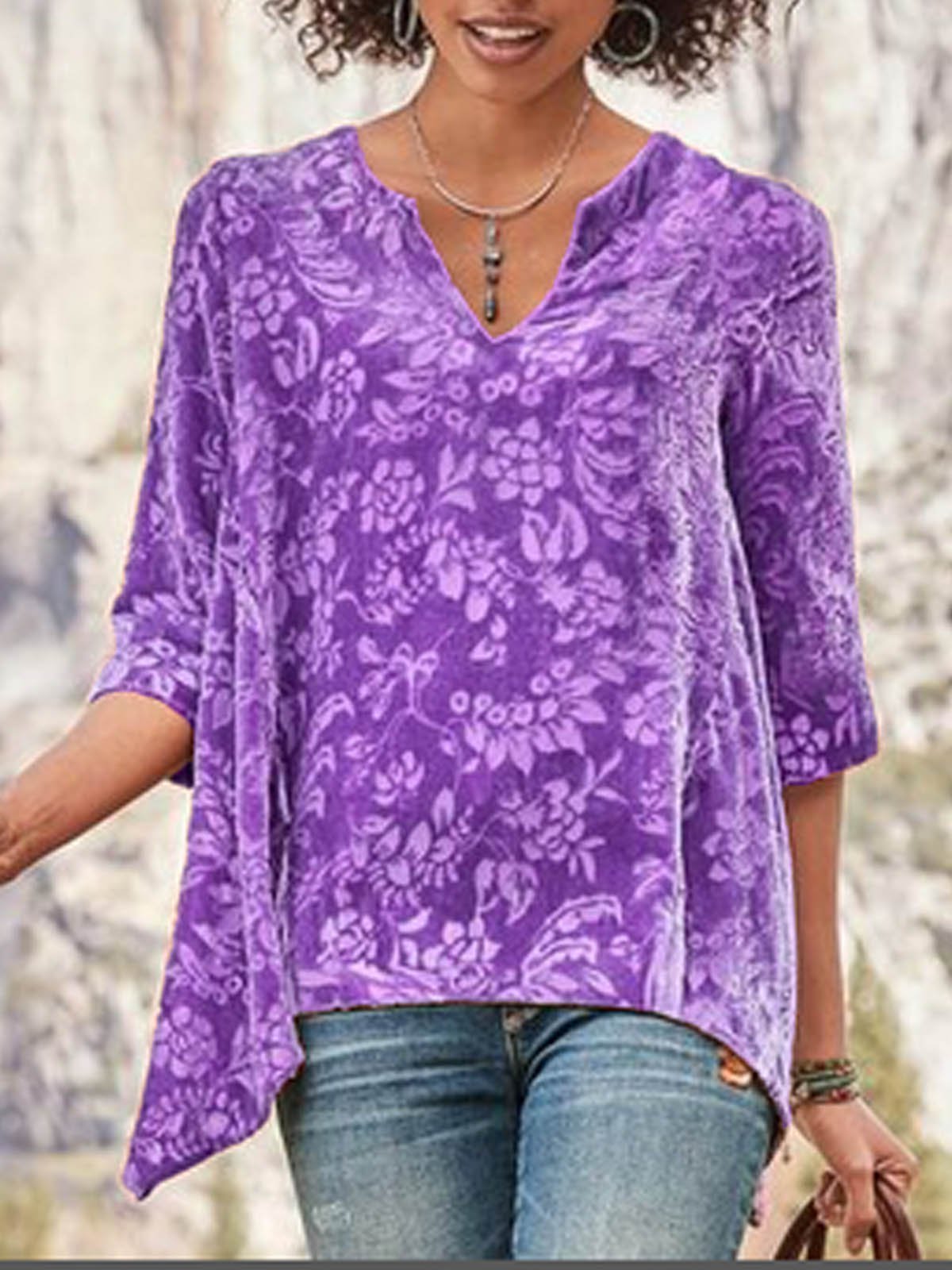 Red Cotton-Blend Half Sleeve Shirts & Tops