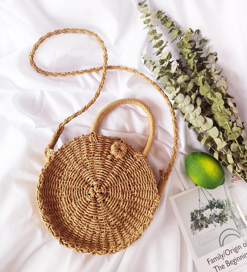 Beach Straw Shoulder Bags women