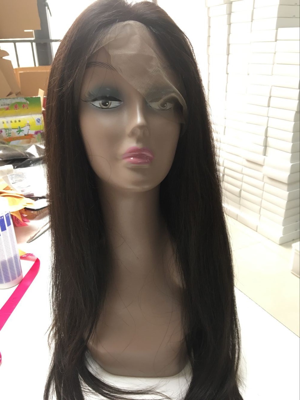 Mocha Hair Straight Wig Lace Wigs Unprocessed Hair