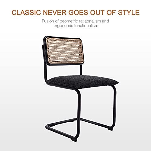 Mid-Century Modern Dining Chairs, Accent Rattan Kitchen Chairs