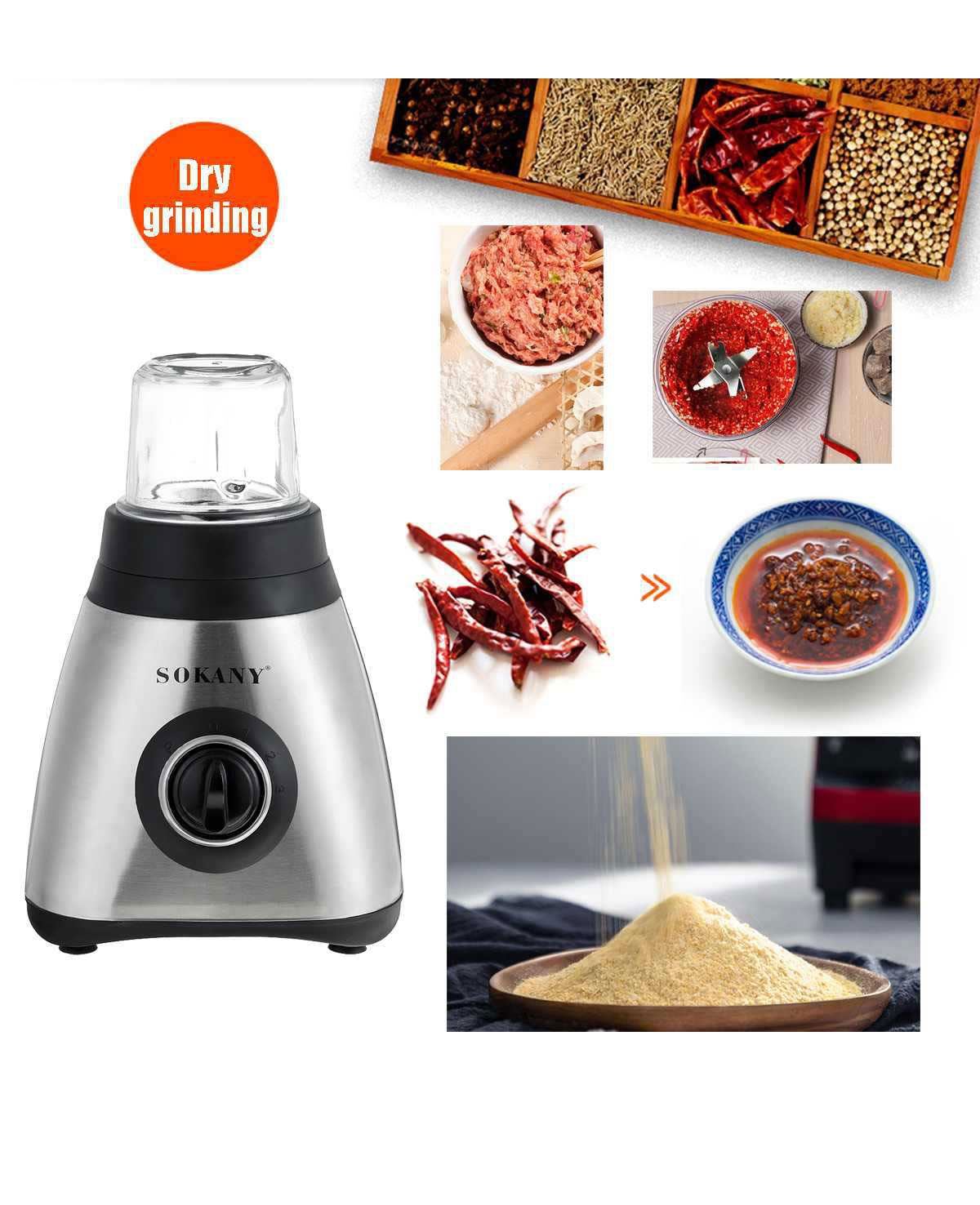 Powerful Stationary Heavy Duty Blender Smoothies Multifunctional