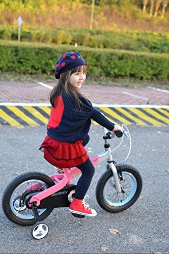 Boys Girls Kids Bike 18 Inch Matte Button Bicycles with Kickstand Child Bicycle