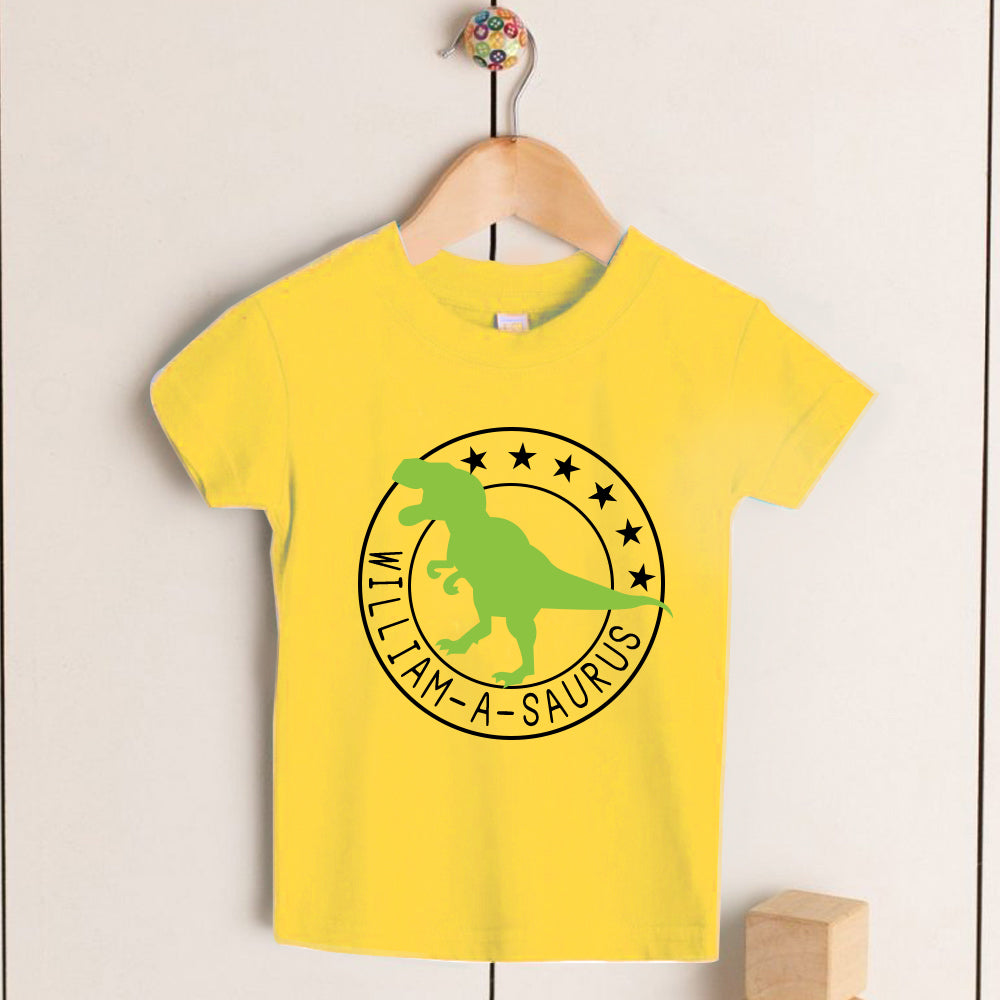 Personalised Dinosaur Kids T-Shirt, Birthday Gift for Your Children