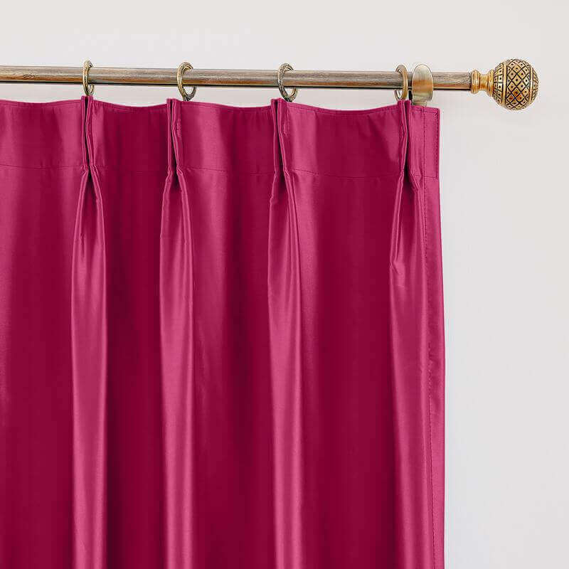 【Custom】Lao Hang Zhou Heavyweight Polyester Cotton Silk Blend Solid Curtain Drape Panel with White Blackout Lined