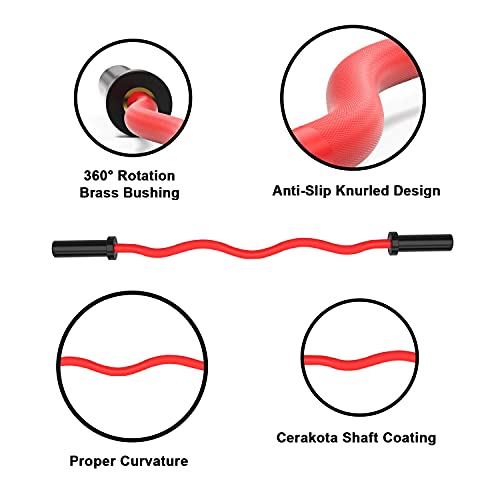 47Inch Olympic Super Curl Bar �C 350lb Weight Capacity