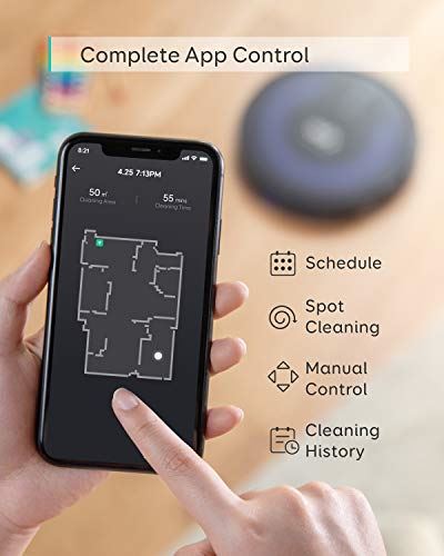 Robot Vacuum with Smart Dynamic Navigation 2.0, 2000Pa Strong Suction and WiFi