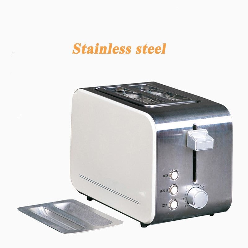 750w Automatic Fast heating bread toaster 2 Slices Stainless steel toaster
