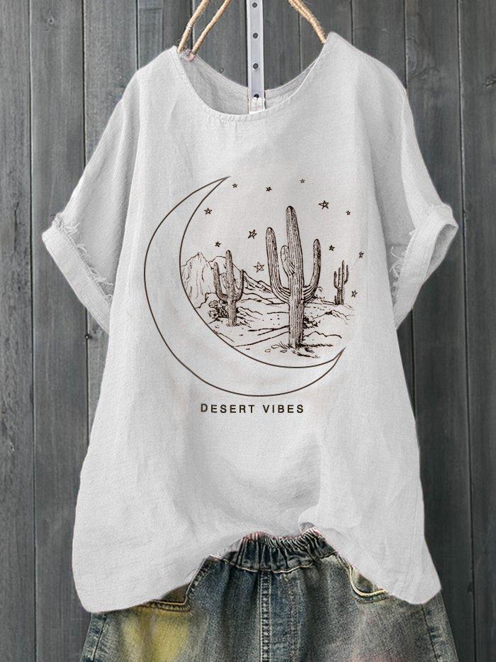 Plus Size Women Short Sleeves Round Neck Graphic Loose Casual Tops