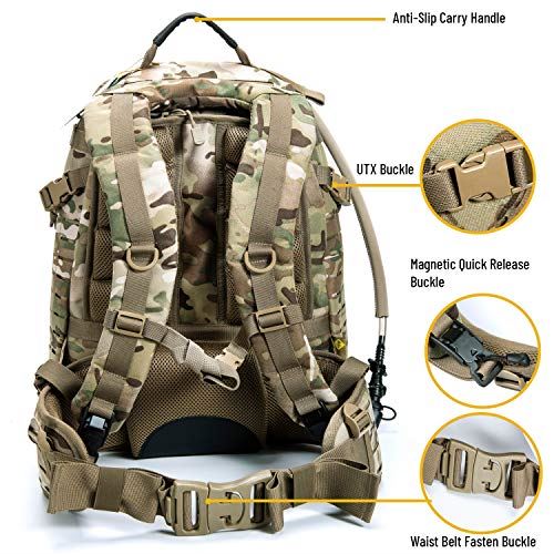 MT Military Tactical Pack,24 Hours Molle Rucksack,Adventure Backpack