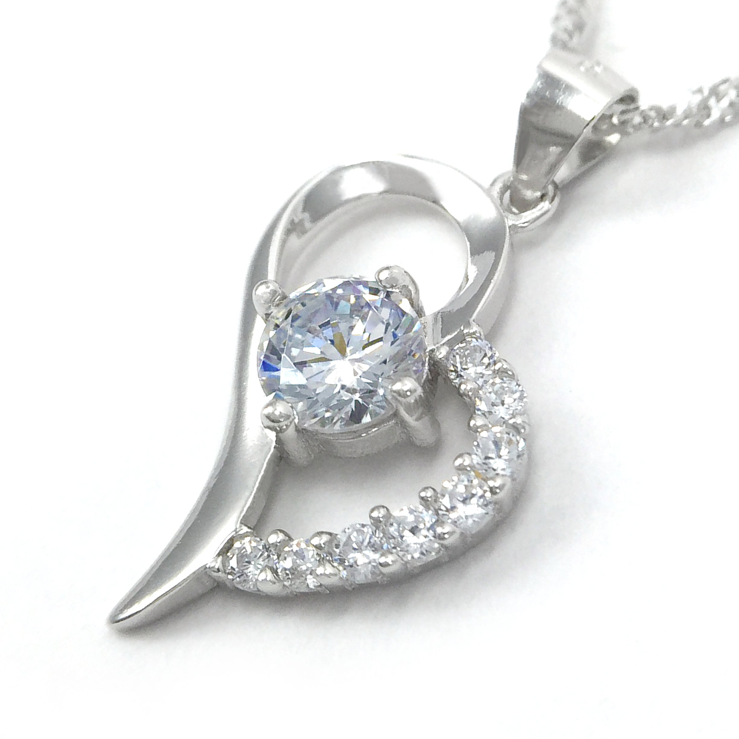 You Are the Only One in My Heart Sterling Silver Pendant Necklace