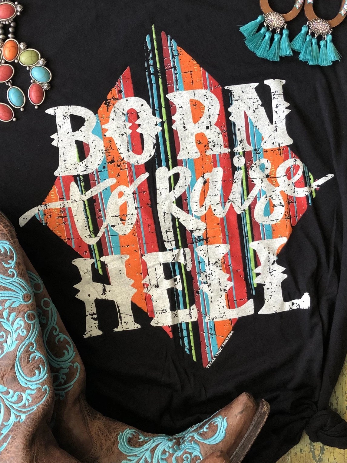 Black Short Sleeve Letter Crew Neck Shift Shirts & Tops