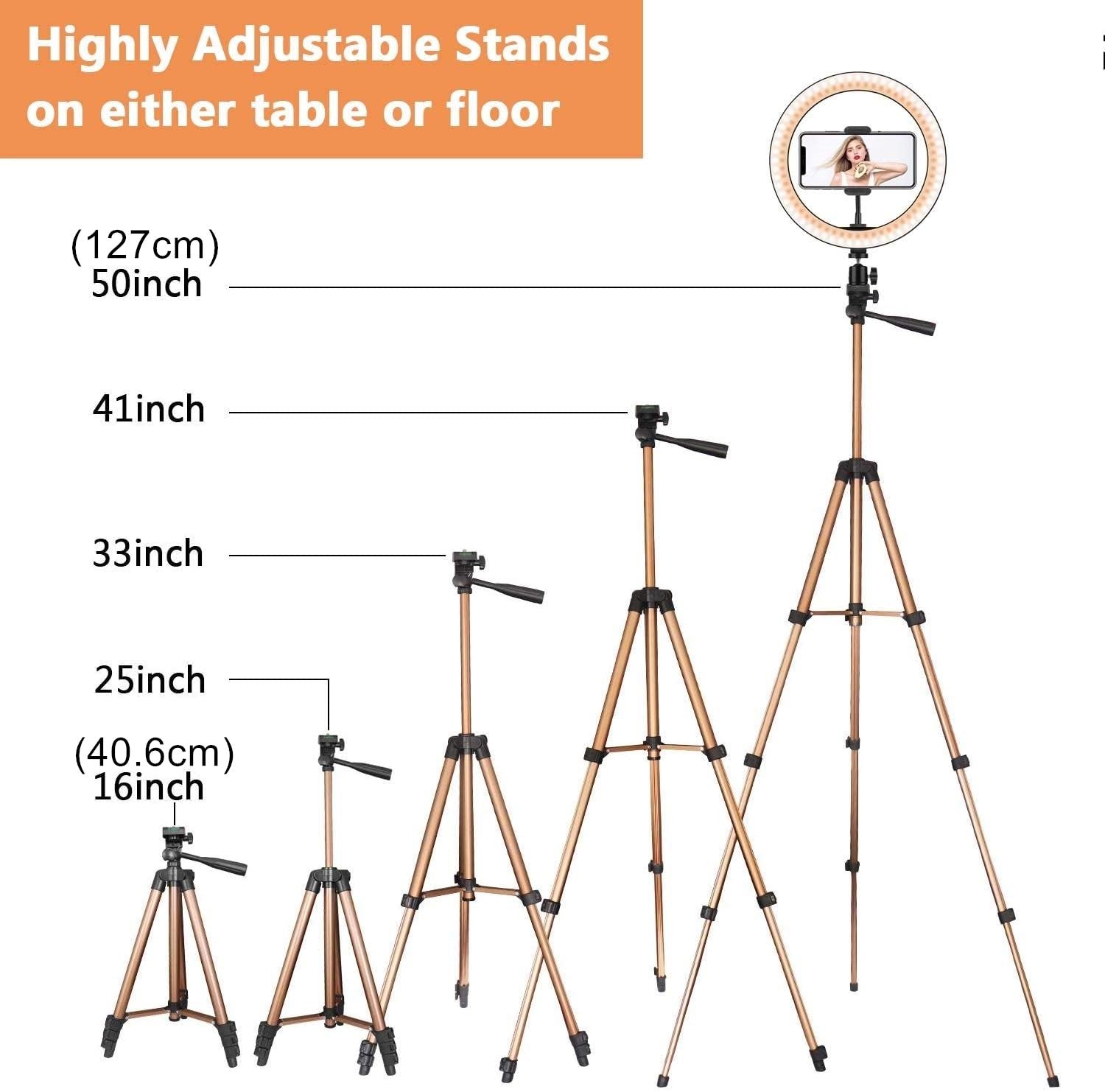 Ring Light With Tripod With Lamp Ring Led Selfie Ring Light 1.3m 130cm Tripod Photographic