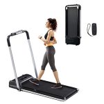 Estleys 2 in 1 Folding Under Desk Treadmill, Electric Portable Treadmill 2.25HP