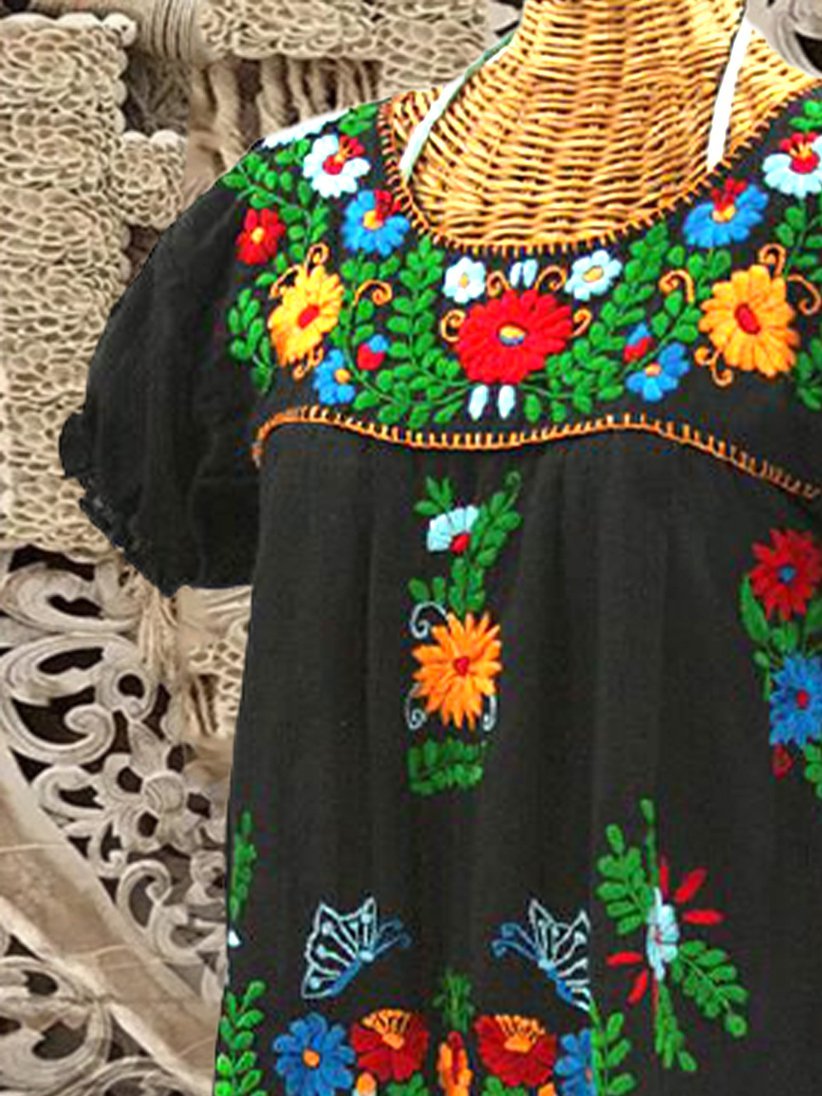 Casual Short Sleeve Cotton-Blend Shirts & Tops