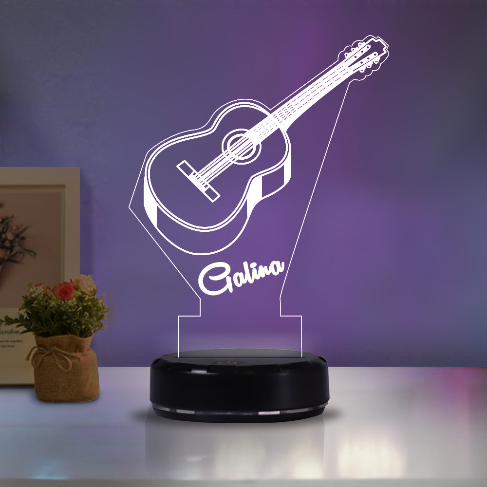 Custom Name Guitar Acrylic Night Lights