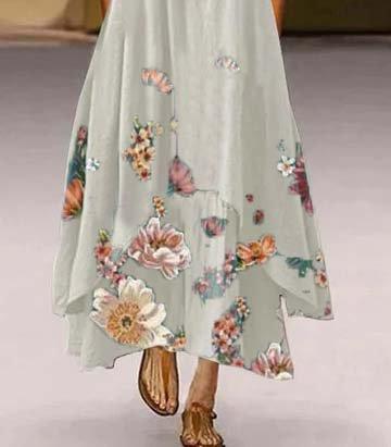 A-Line Casual 3/4 Sleeve Dresses