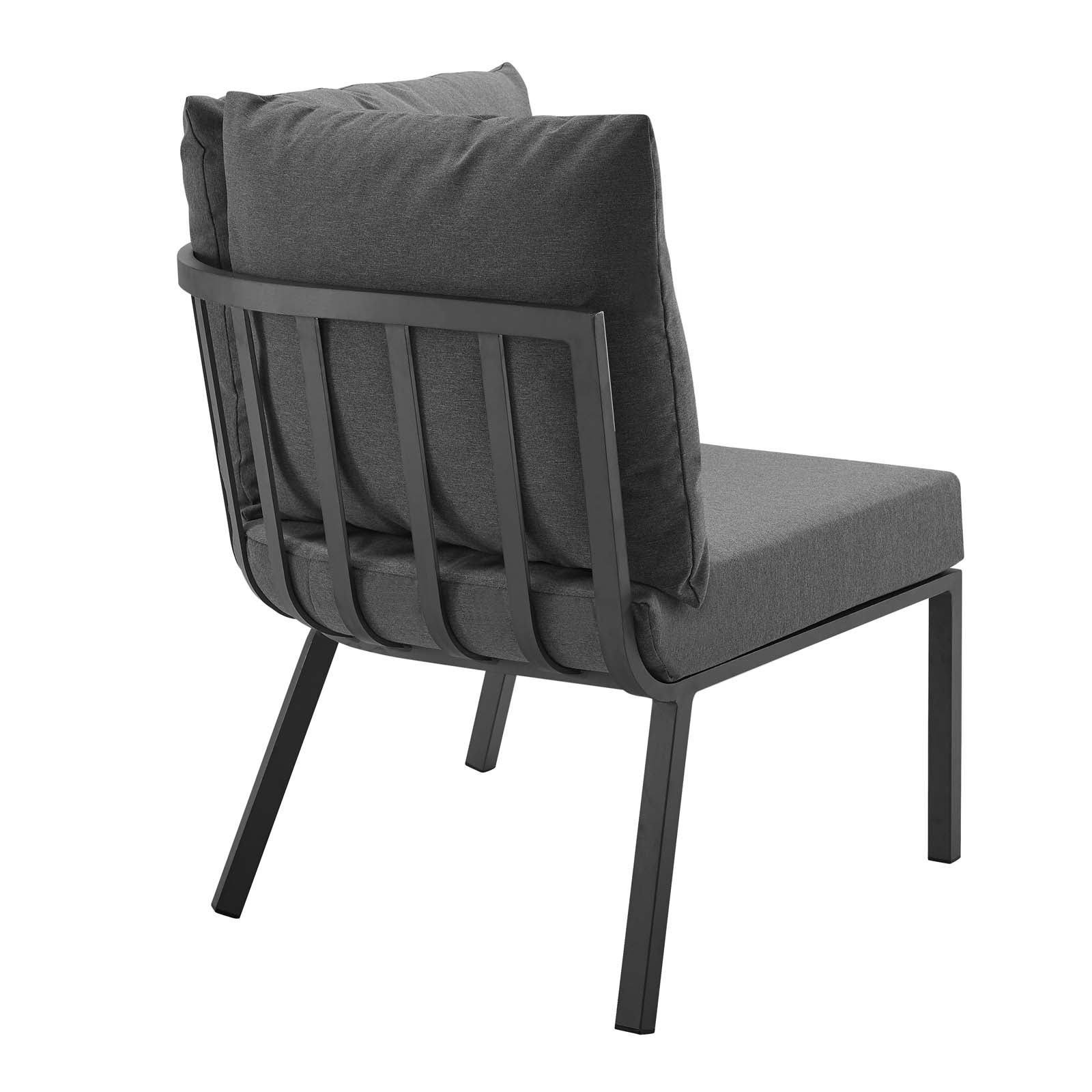 Modway Riverside Outdoor Patio Aluminum Corner Chair - Gray Charcoal