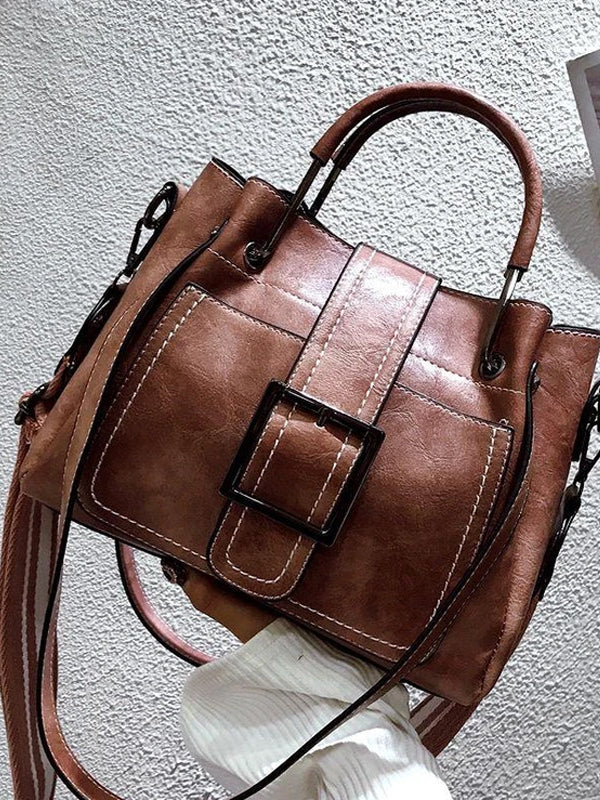 Large Capacity Vintage Tote Crossbody Bag