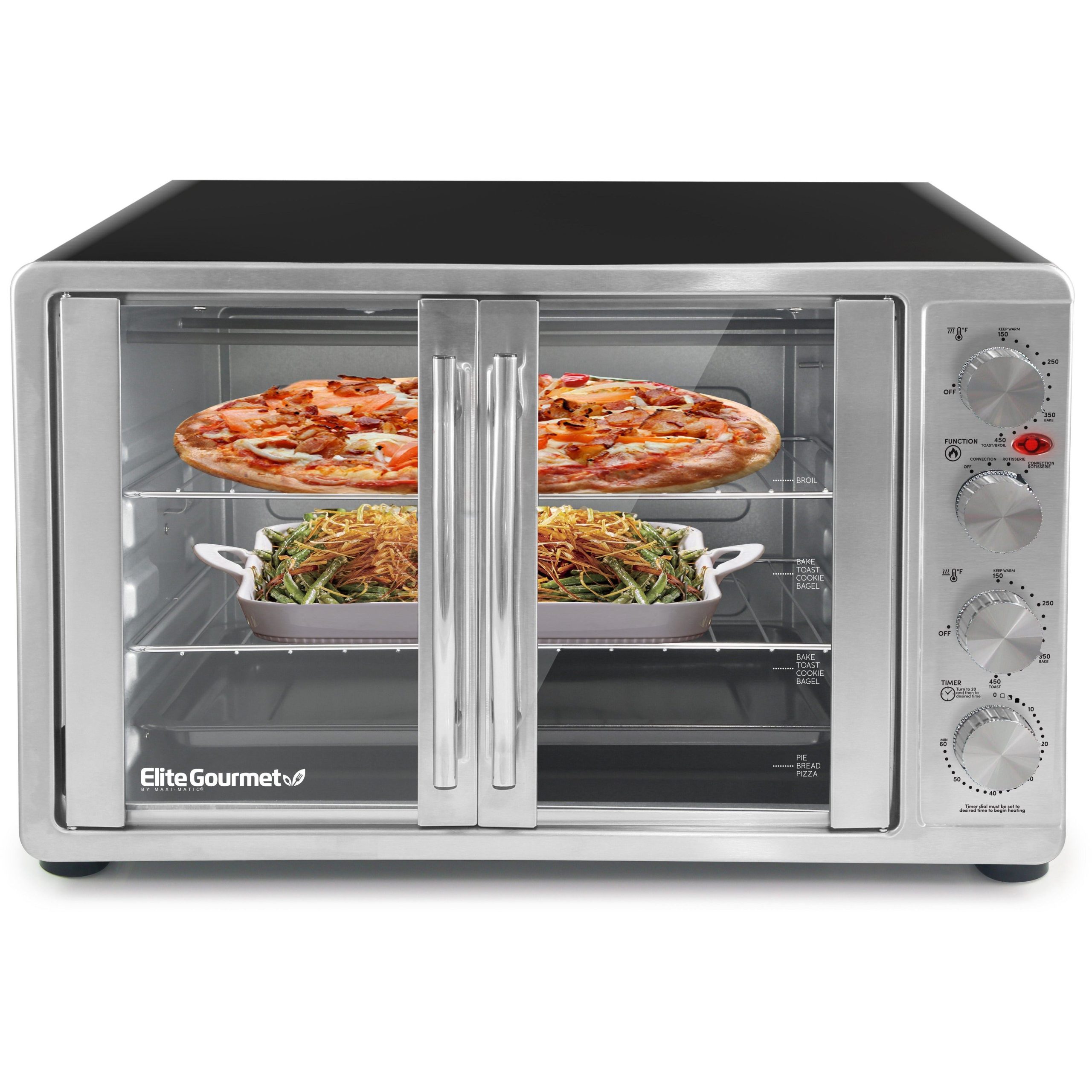 45L French Door Convection Toaster Oven Rotisserie