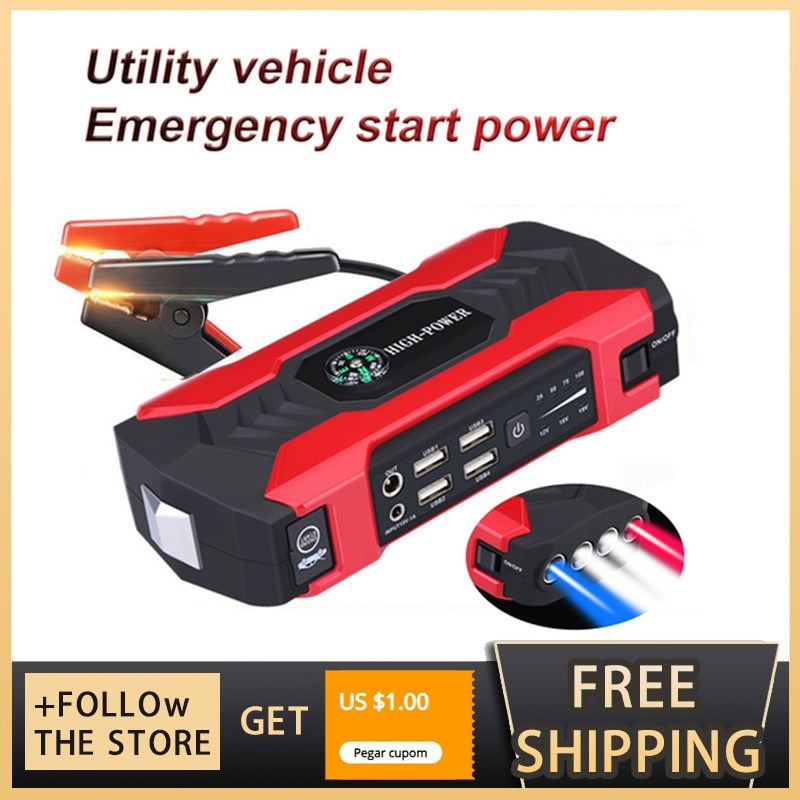 Car Jump Starter Starting Device Battery Power Bank 400A Jumpstarter Auto Buster Emergency Booster