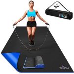 Sensu Large Exercise Mat – 6’ x 4’ x 8.5mm Extra Thick Workout Mats for Home Gym Flooring – Perfect for Jump Rope