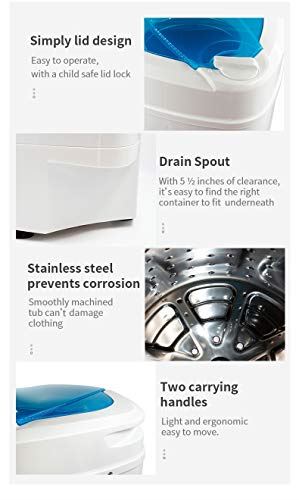 Centrifugal Spin Clothes Dryer with High-Tech Suspension System �C 22 Pounds