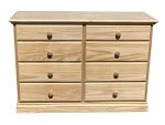 Kids 30.45” Solid Pine Wood Fully Assembled Double Dresser for Bedroom