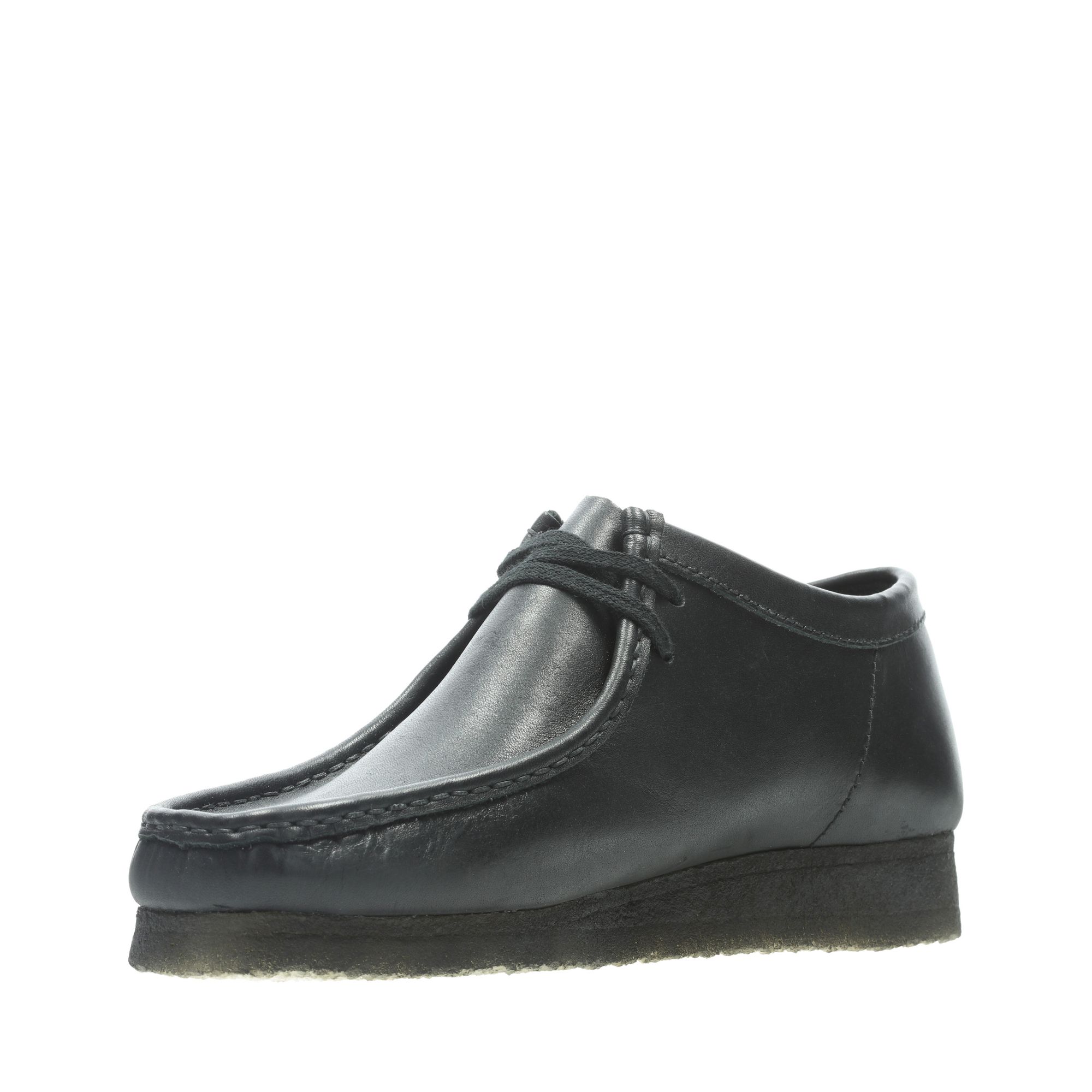 Men  Wallabee Black Leather