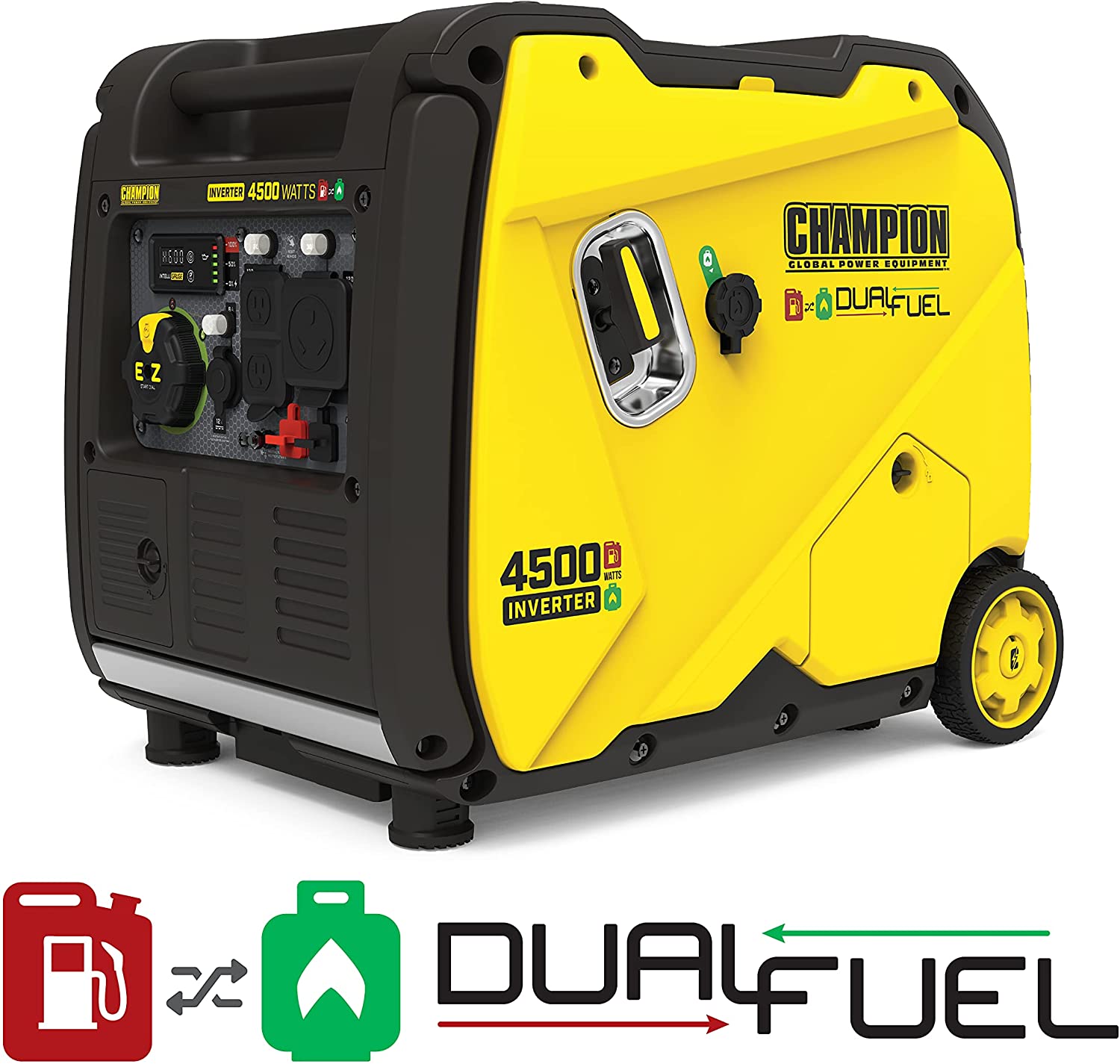 Champion Power Equipment 200988 4500-Watt Dual Fuel RV Ready Portable Inverter Generator