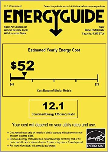 Haier 6,200 BTU Window Air Conditioner, 6,200 BTU