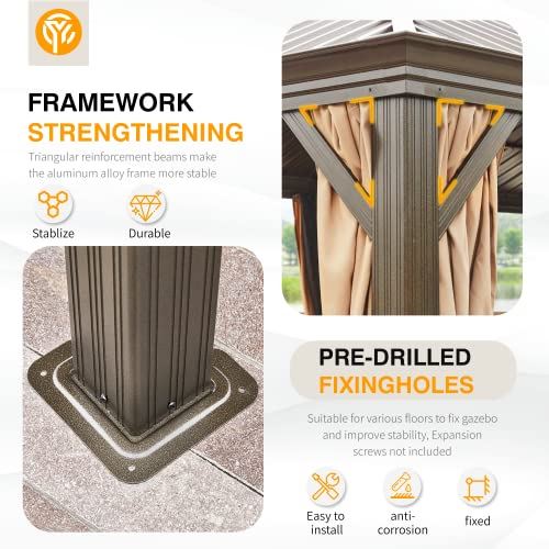 10�� X 13�� Hardtop Gazebo Galvanized Steel