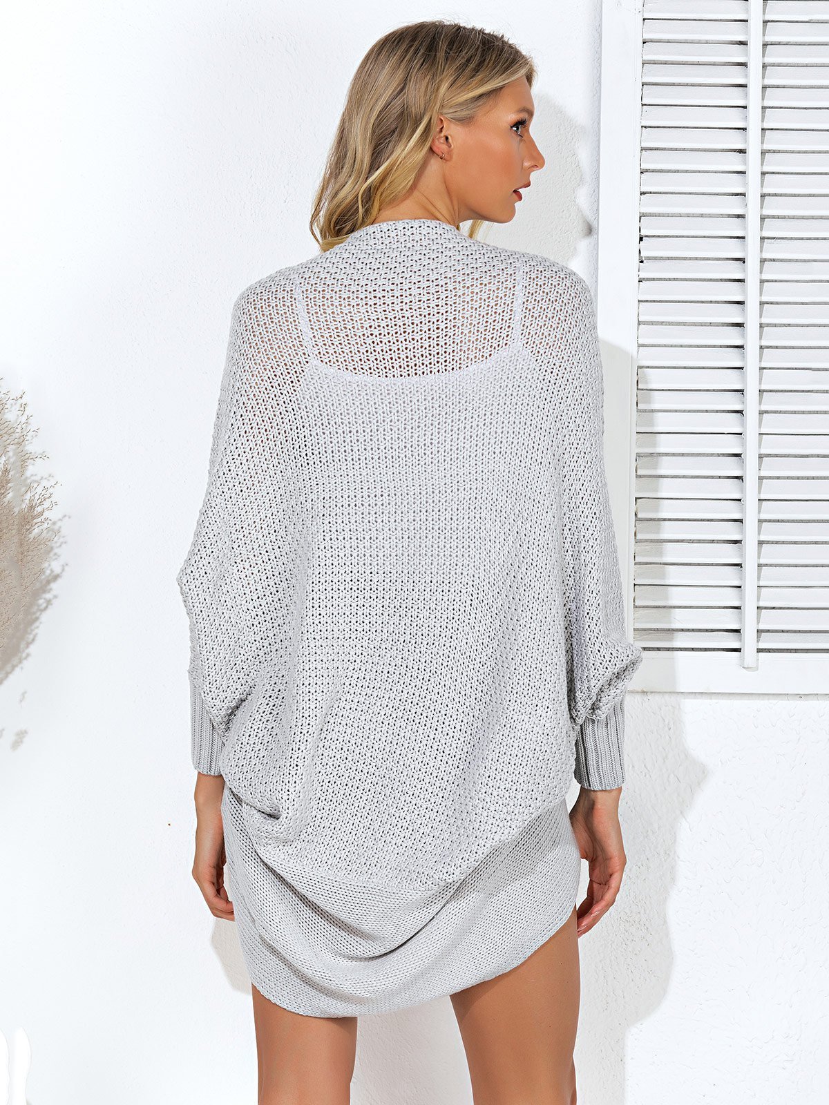 Solid Knitted Casual Cardigan