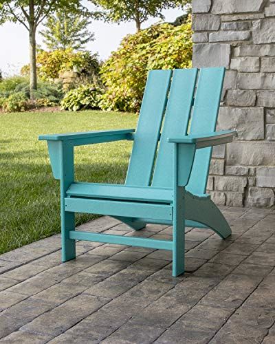 POLYWOOD AD420CR Modern Adirondack Chair, Crimson Red