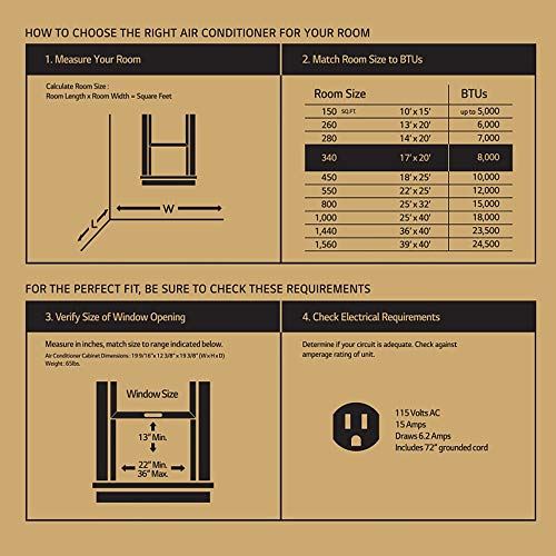 LG 8,000 BTU 115V Window-Mounted Air Conditioner with Remote Control