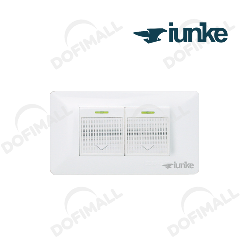 INTERRUPTOR DOBLE CON LUZ COLOR BLANCO