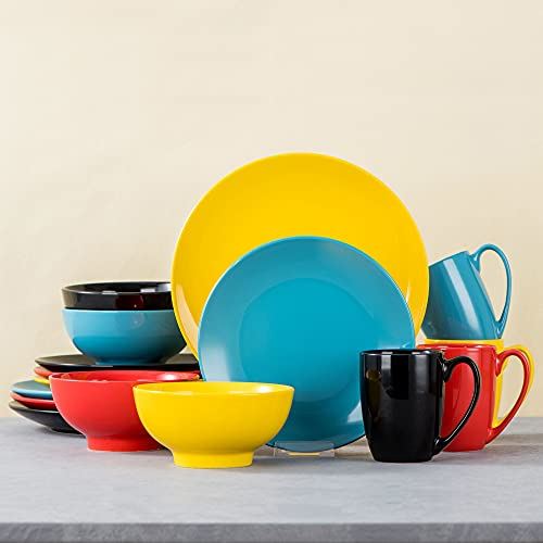 32-Piece Dishes Dinner Sets, Dinner Plates, Dessert Plates, Bowls and Mugs