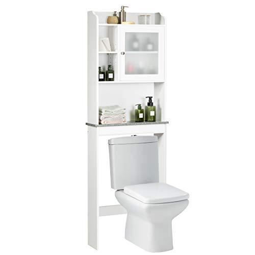 Toilet Space Saver Collette Bathroom Spacesaver W/Storage Rack Cabinet Bathroom