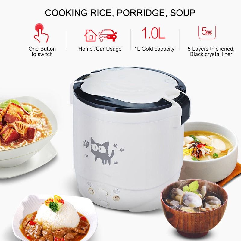 Multicookers Portable Rice Cooker Used In House 220V Or Car 12V Truck 24V Multicookings