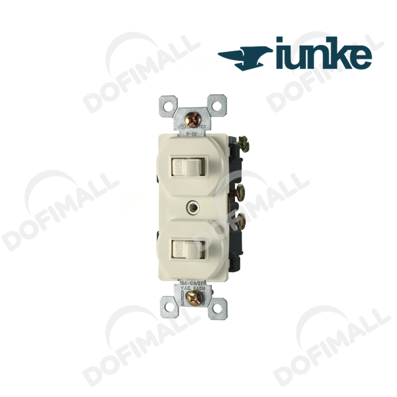 INTERRUPTOR DOBLE COLOR MARFIL 15A